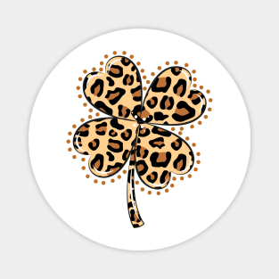 Leopard Shamrock Magnet